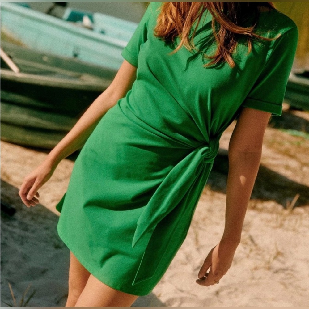 Sézane Pippa Short Dress in Green